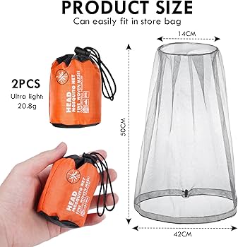 Anti-zanzara Cappello Della Protezione, Zanzariera Cappello, Cappello Di Testa A Rete Faciale,per Campeggio, Escursionismo, Pesca, Protezione Da Insetti E Zanzare