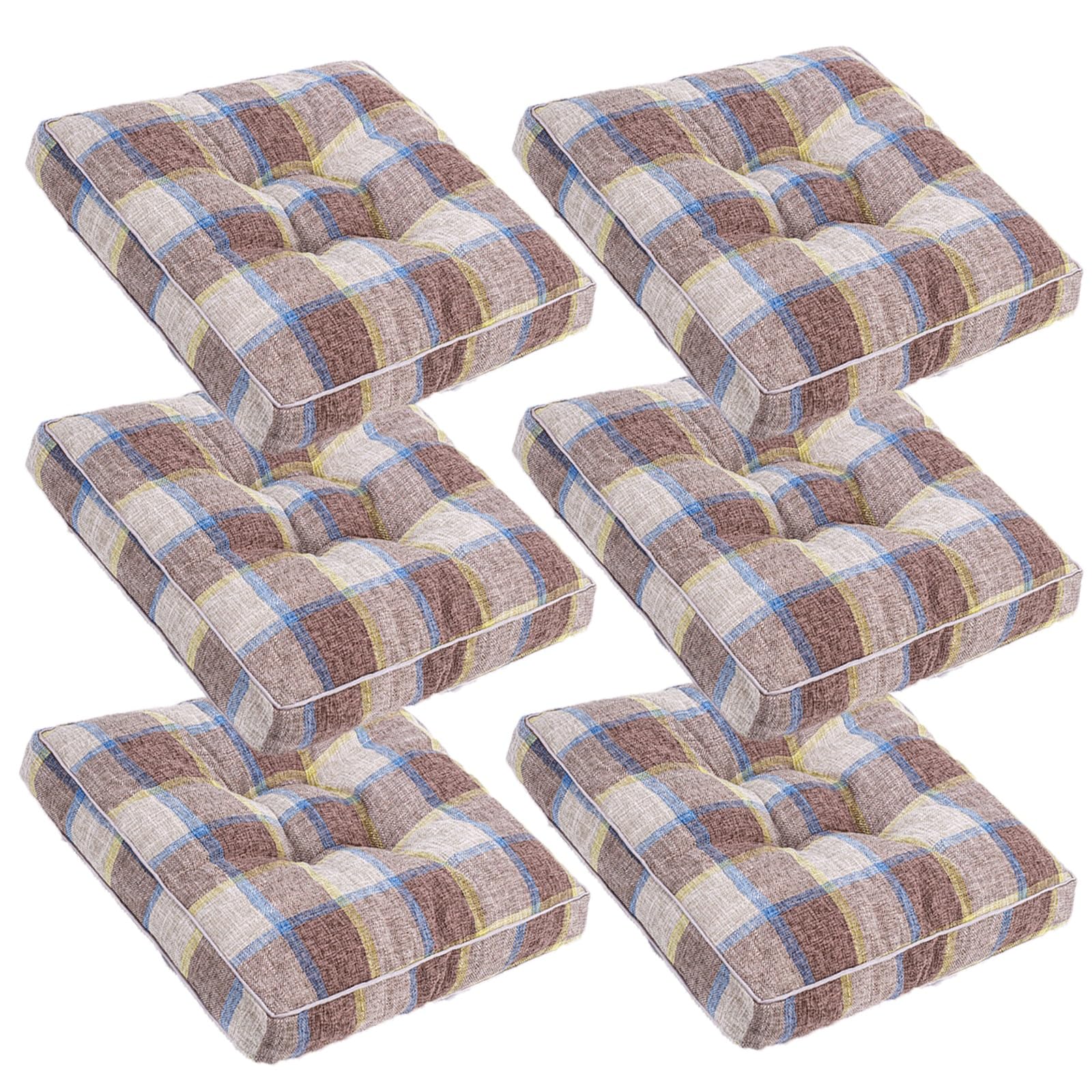 Coussin de chaise de jardin et cuisine lot de 6 grands coussins repas 50x50