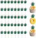 48PCS Pineapple Cupcake Donut Cake Toppers, Pineapple Cute Cupcake Picks for Summer Tropical Hawaiian Party Cake Decorations