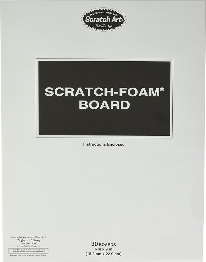 Melissa & Doug Scratch Art Printmaking ScratchFoam Craft