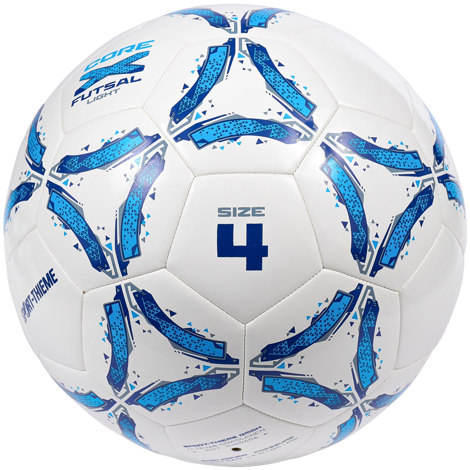 Sport-Thieme Futsalball CoreX Kids Light | Jugendtrainingsball | Reduziertes Sprungverhalten | Größe 4 | 350 g | Genäht | PU-Material