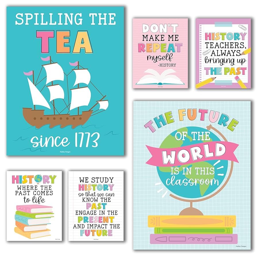 amazon-com-hadley-designs-6-social-studies-classroom-decorations-us-history-posters-for-elementary-middle-school-and-high-school-durable-world-history-wall-art-for-teachers-pastel-classroom-decor-office-products for Free Printable Classroom Decorations For Teachers Amazon.com: Hadley Designs 6 Social Studies Classroom Decorations – US History Posters for Elementary, Middle School and High School, Durable World History Wall Art for Teachers - Pastel Classroom Decor : Office Products for Free Printable Classroom Decorations For Teachers