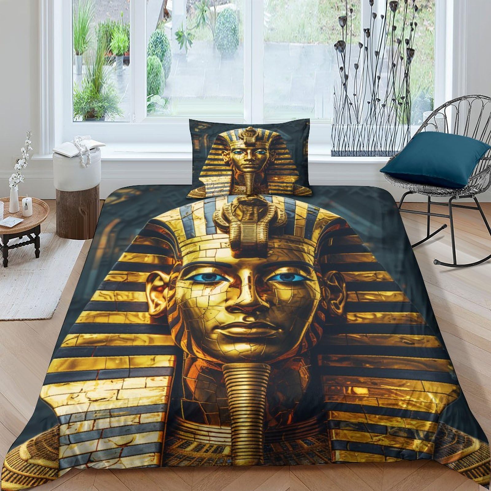 Parure lit microfibre antiacarien housse pharaon douce 135x200