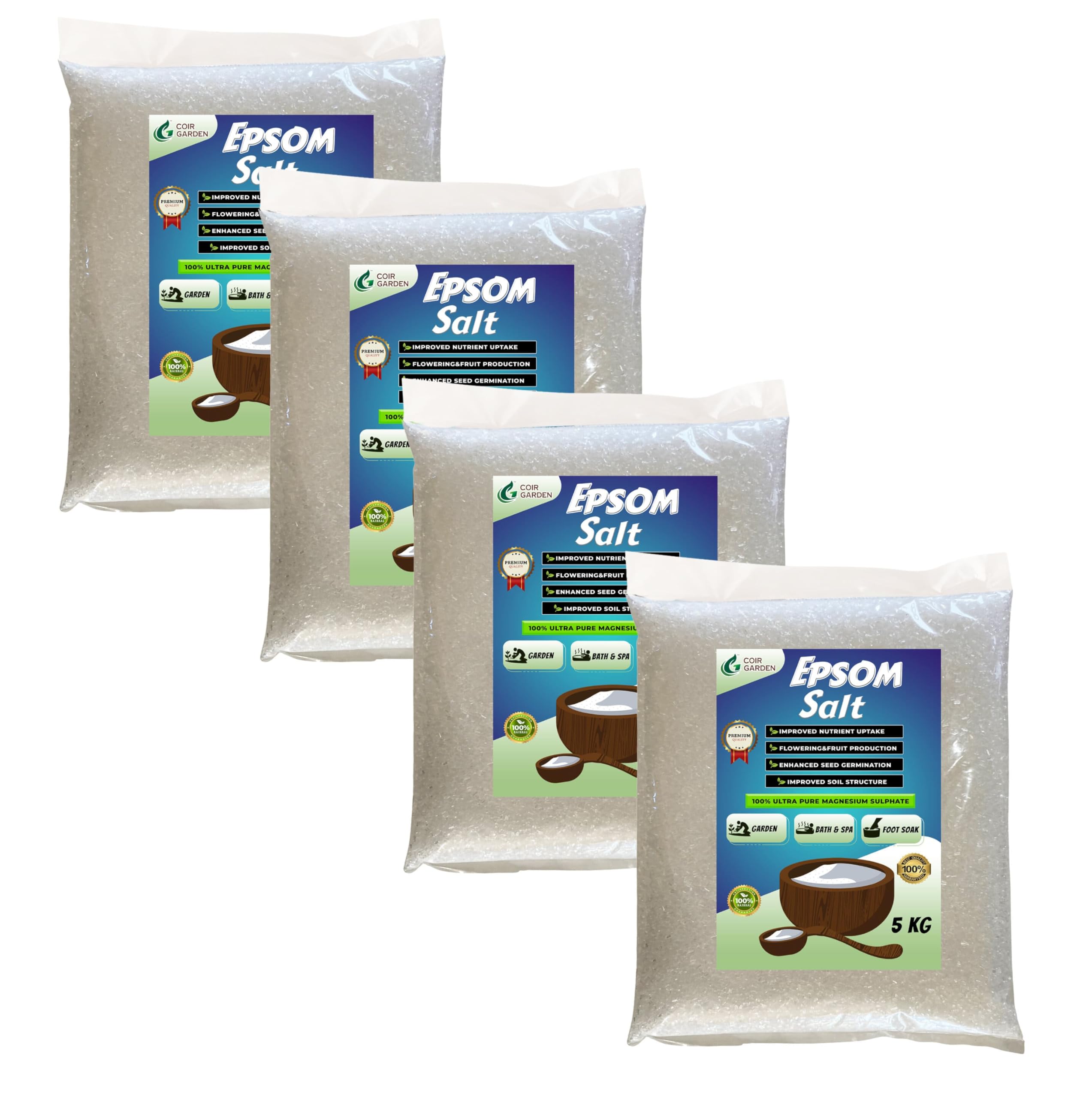 COIR GARDEN - Epsom Salt for Plants (20 KG) | Contains Magnesium Sulfur | Organic Fertilizer | Prevents Yellowing of Leaves | Plant Growth Supplement for Flowering, Vegetables and Fruits (B0CVX27XGR) Amazon Price History, Amazon Price Tracker