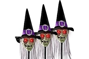 Animatronics Talking Witch Pathway Markers: Spine-Tingling Halloween Decor