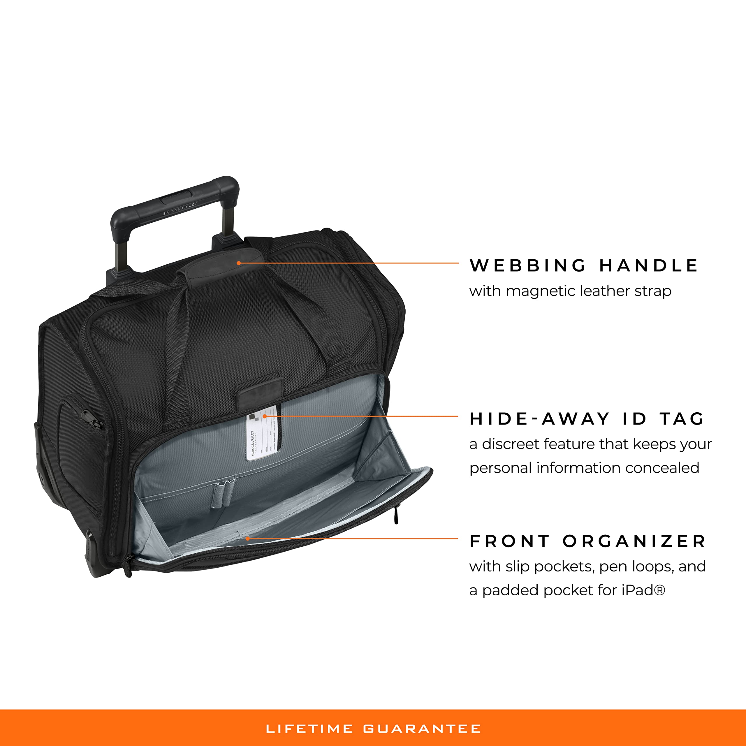 BaselineSoftside Rolling Cabin Upright Bag, Black, Underseater 16Inch