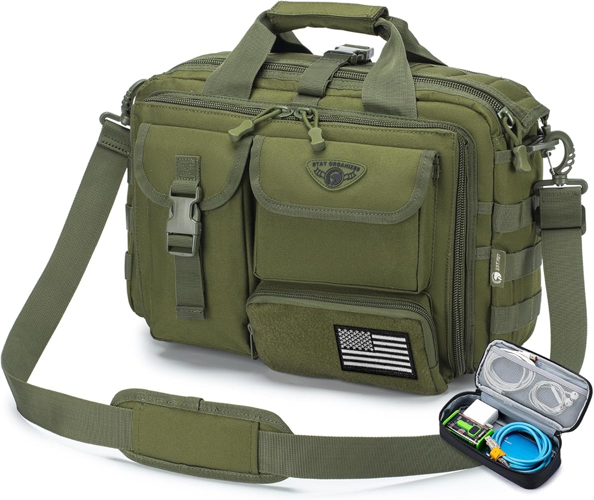Stypos Tactical Messenger Bag, 15.6/17.3 Inch Tactical Briefcase