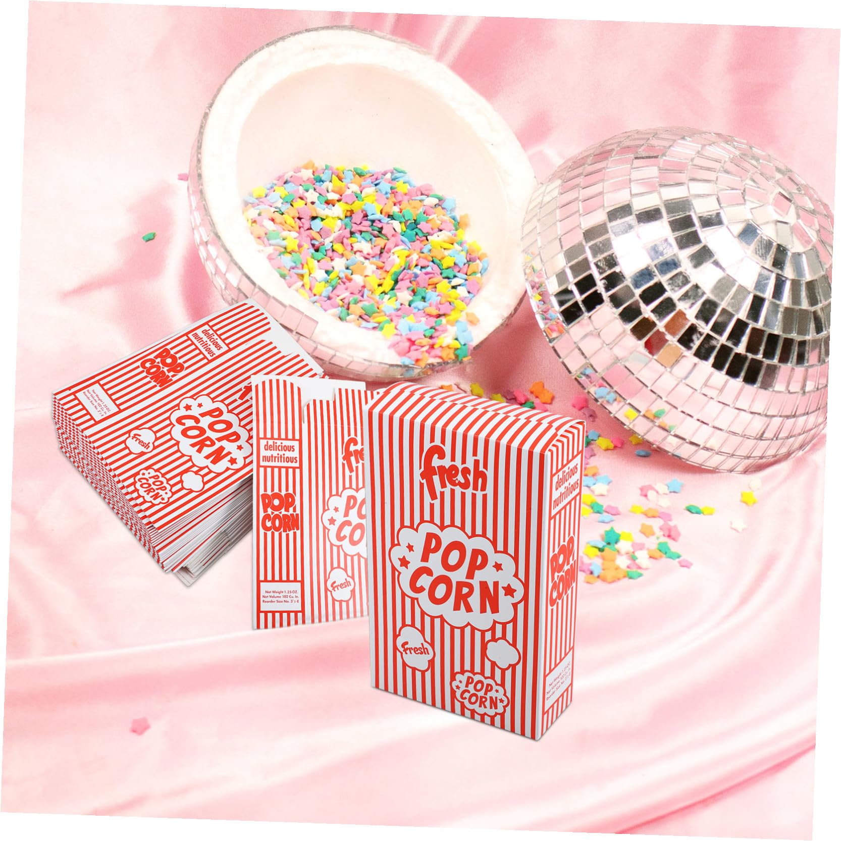 GALPADA 50 pezzi Scatole Popcorn Contenitori Snack Decorativi per Feste per Popcorn e Biscotti per Cinema Pasticcerie e Speciali