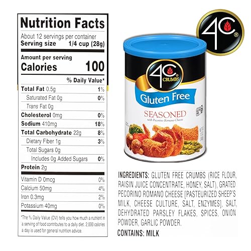 Miniatura 9 de 4C Migas de pan prémium sin gluten sazonadas sin gluten crujientes y sabrosas paquete económico sin gluten sazonadas 12 onzas paquete de 1