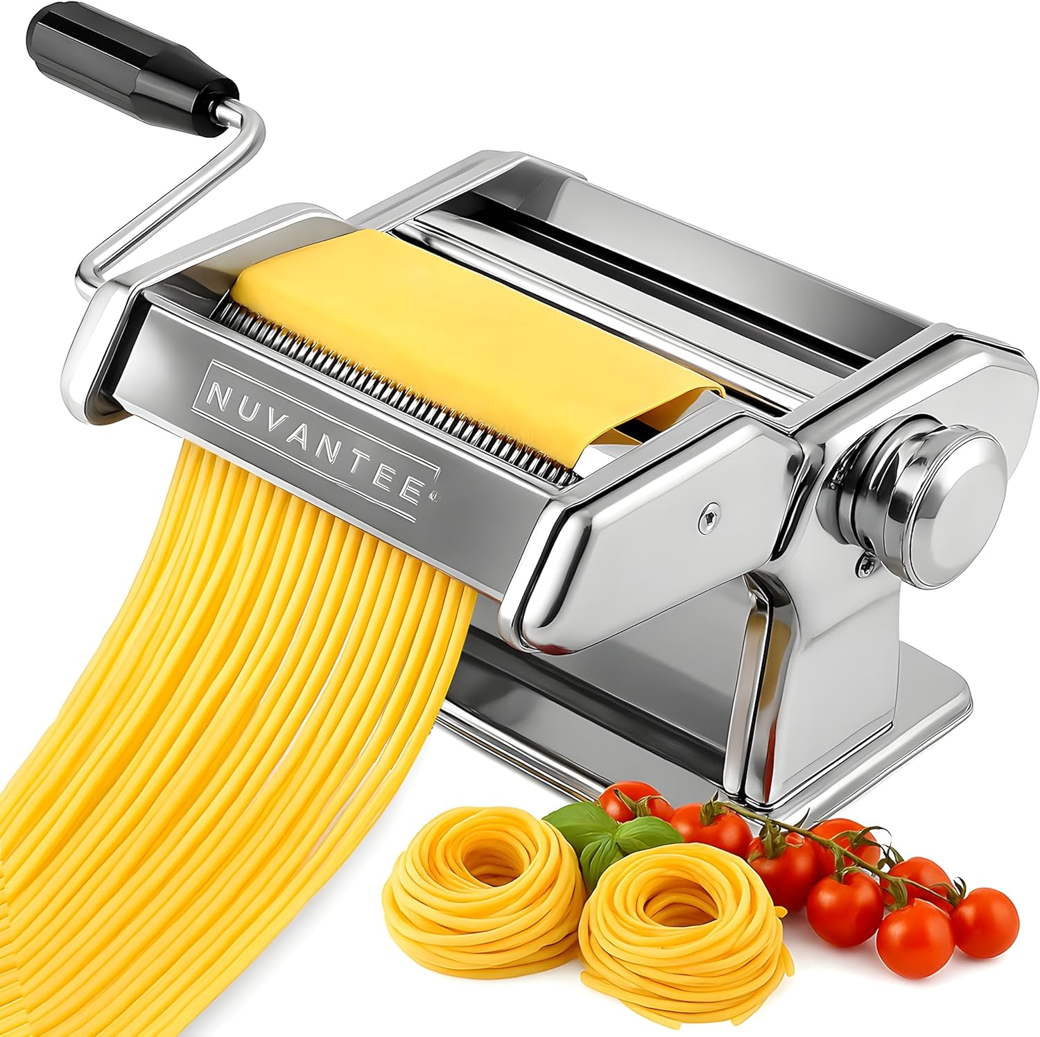 Pasta Maker with 7 Adjustable Thickness Settings - 2 in 1 Noodle Maker with Rollers