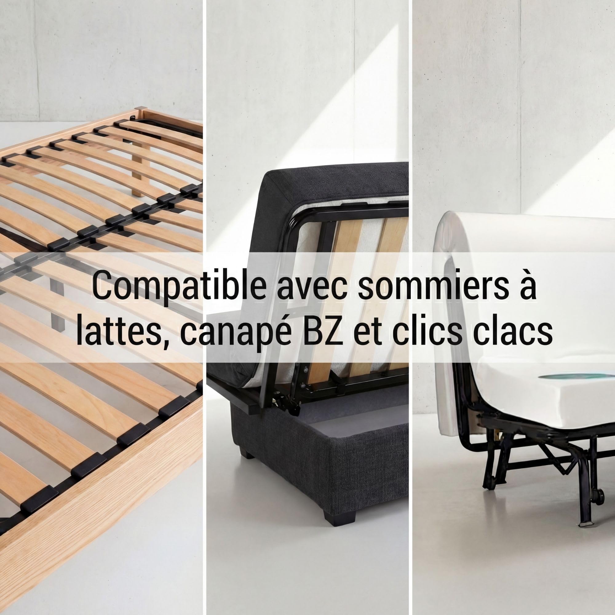 EBAC Literie Lot de 10 Lattes pour sommier et lit | 680x53x8 mm | Bois hêtre Durable - 7 Plis | Remplacement - Rechange - Renfort pour sommier/bz/clic clac/canapé
