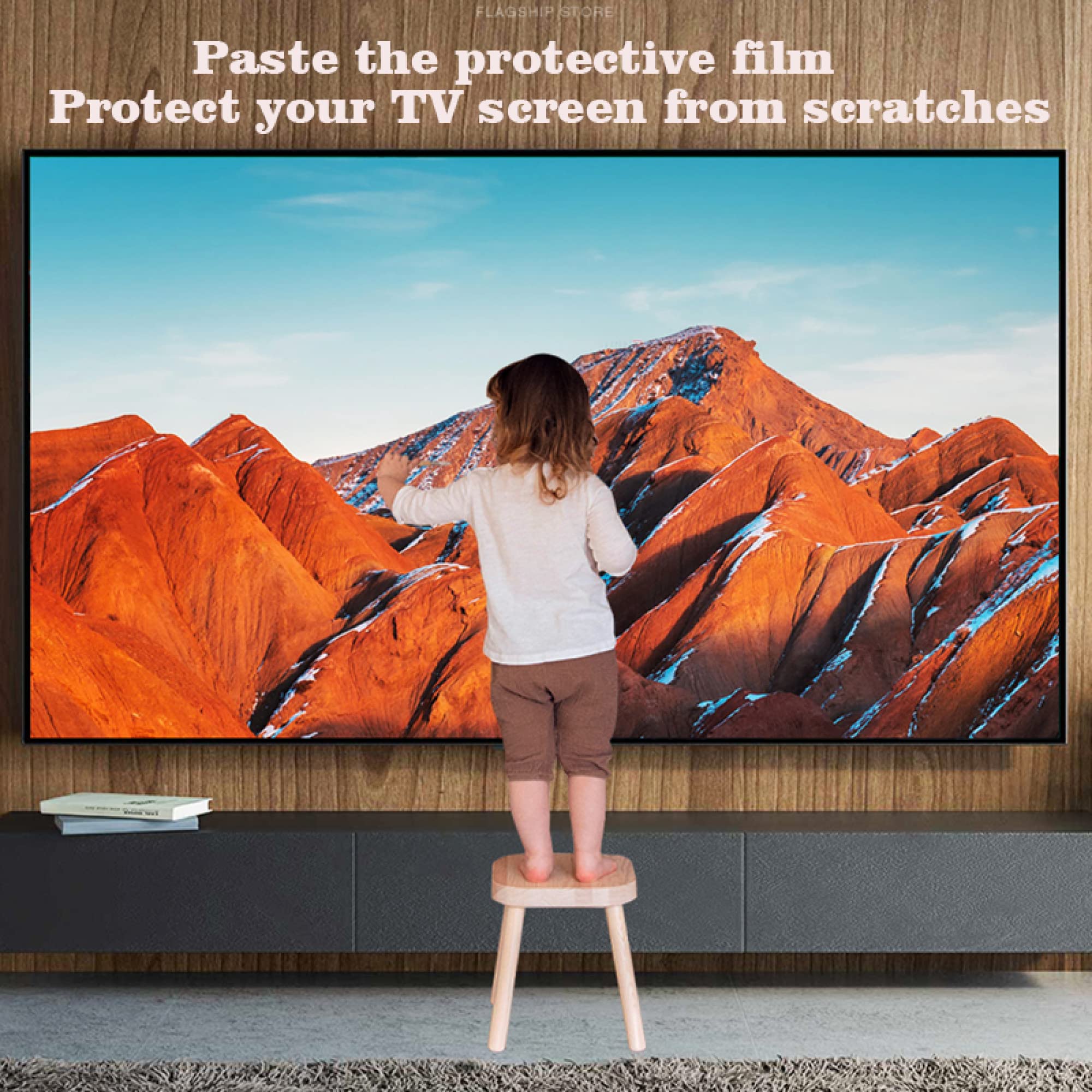 Film Anti-rayures Téléviseur Film Protecteur Écran TV 140 Cm (55") - Transparent, Anti-Rayures & Chocs Pour Téléviseurs LCD/LED/OLED/QLED 4K/8K Protection écran Pour Tv