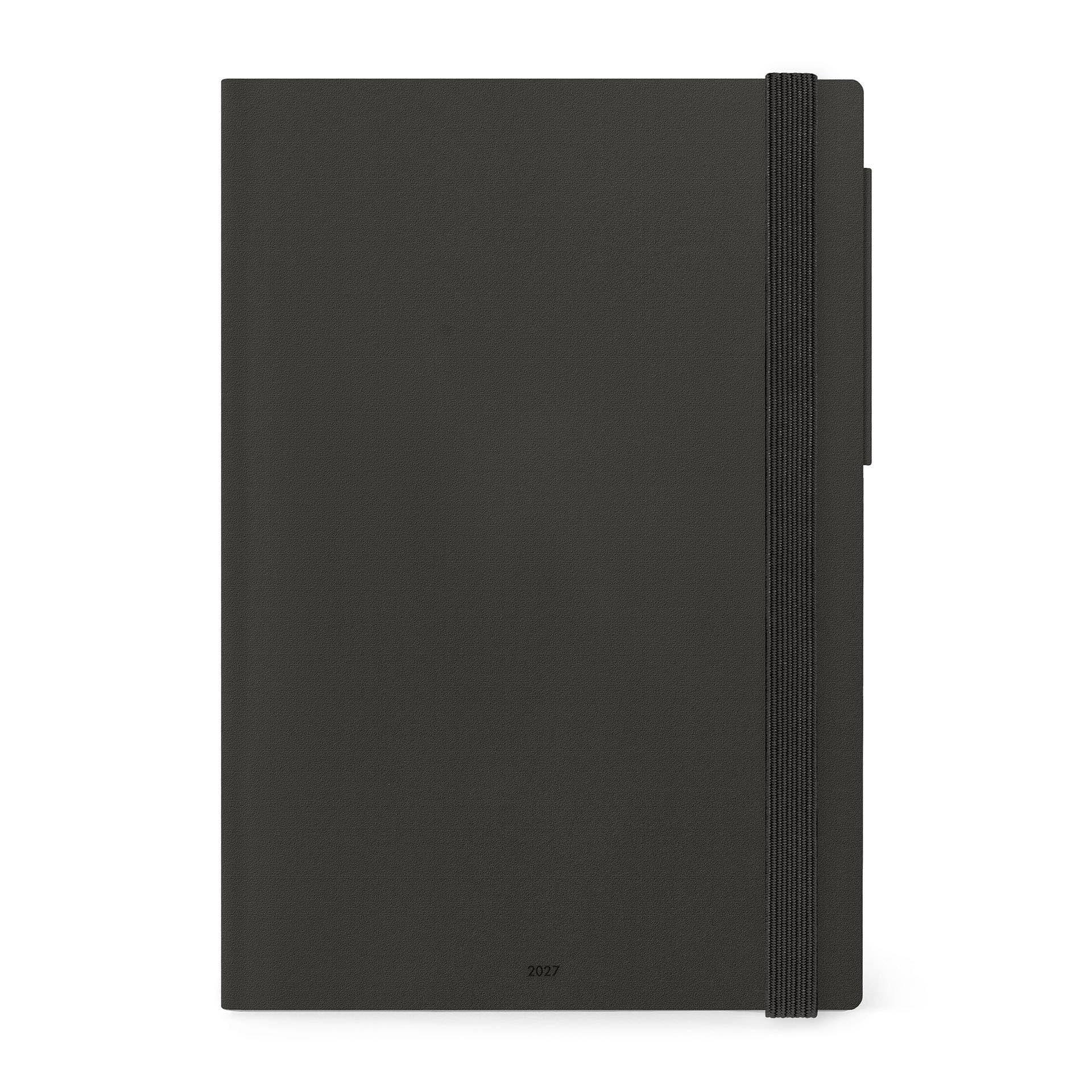 Legami Large 2027 Day to View Diary Black Suit, 12 Months, 17 x 24 cm