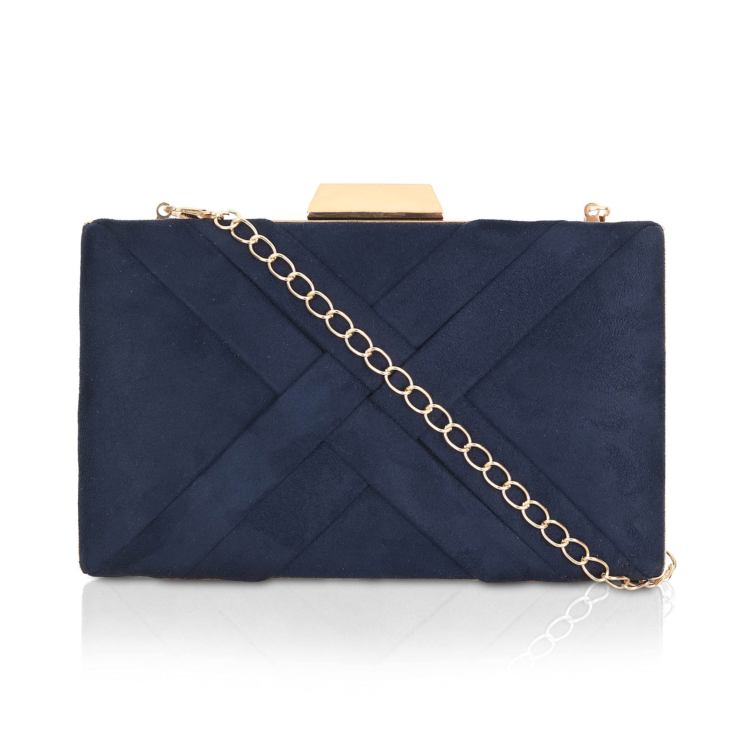 Lavie Women's Criss Frame Clutch Bags | Detachable Chain Sling Strap | Ladies Purse Wallet