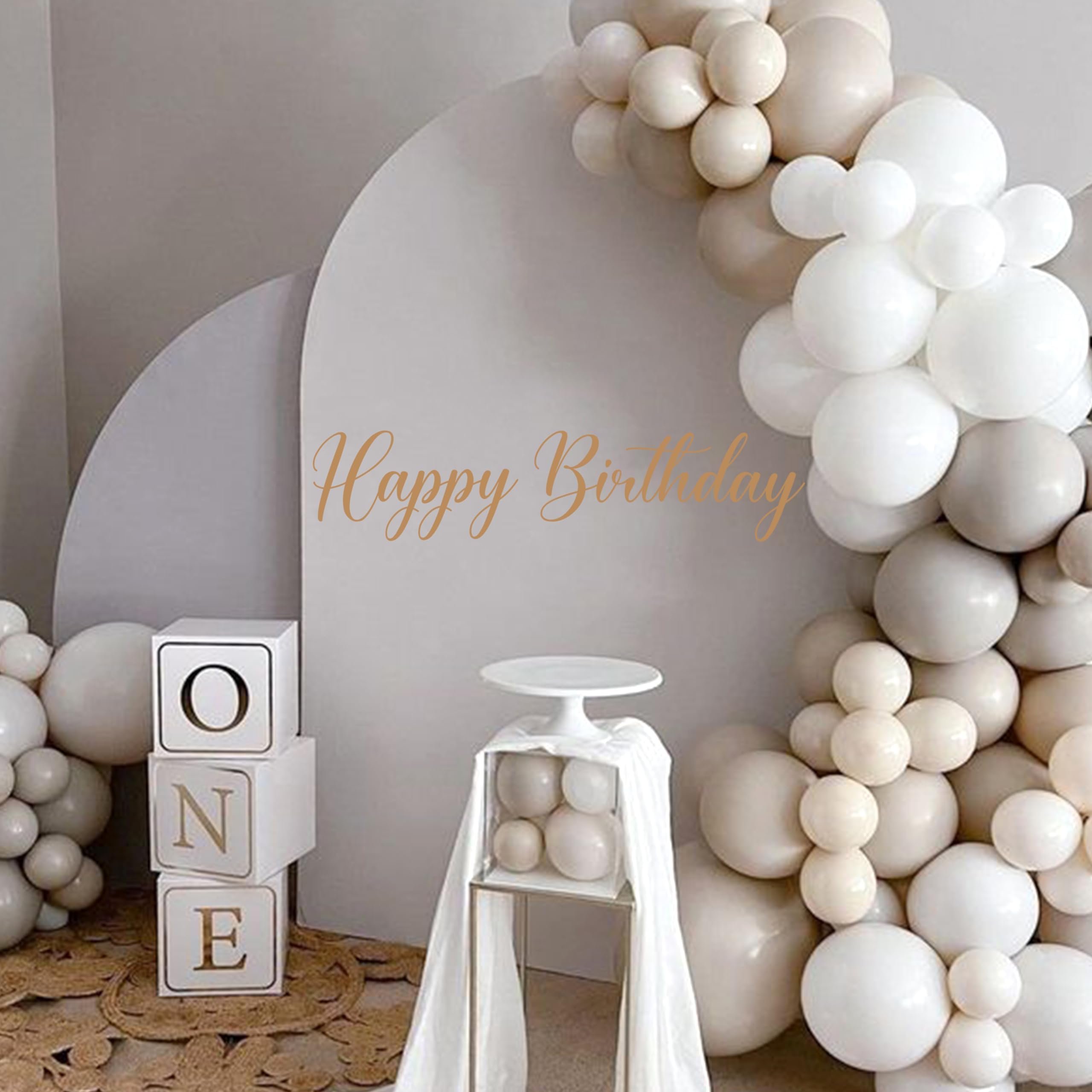 Letrero de feliz cumpleaños para telón de fondo, calcomanías doradas de feliz cumpleaños para arco de globos, decoraciones de fiesta de feliz cumpleaños, decoración de letrero de feliz cumpleaños para