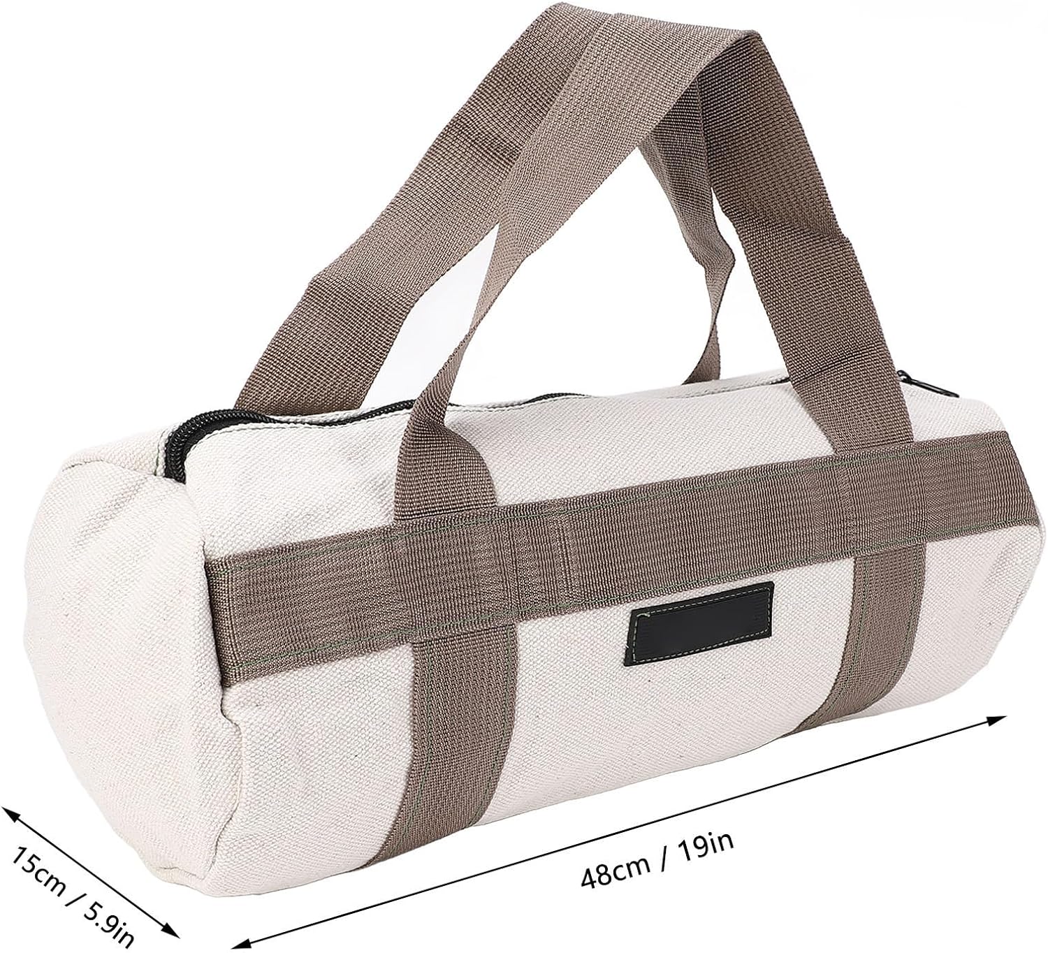 Electrician Tool Tote Bag Heavy Duty Canvas Large Capacity Wrenches Screwdrivers Pliers Tape (19in)