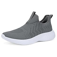 Mens Slip On Walking Shoes Lightweight Non Slip Gym Workout Running Shoes Mesh Breathable Cushion Fashion Tennis Athletic Casual Sneakers