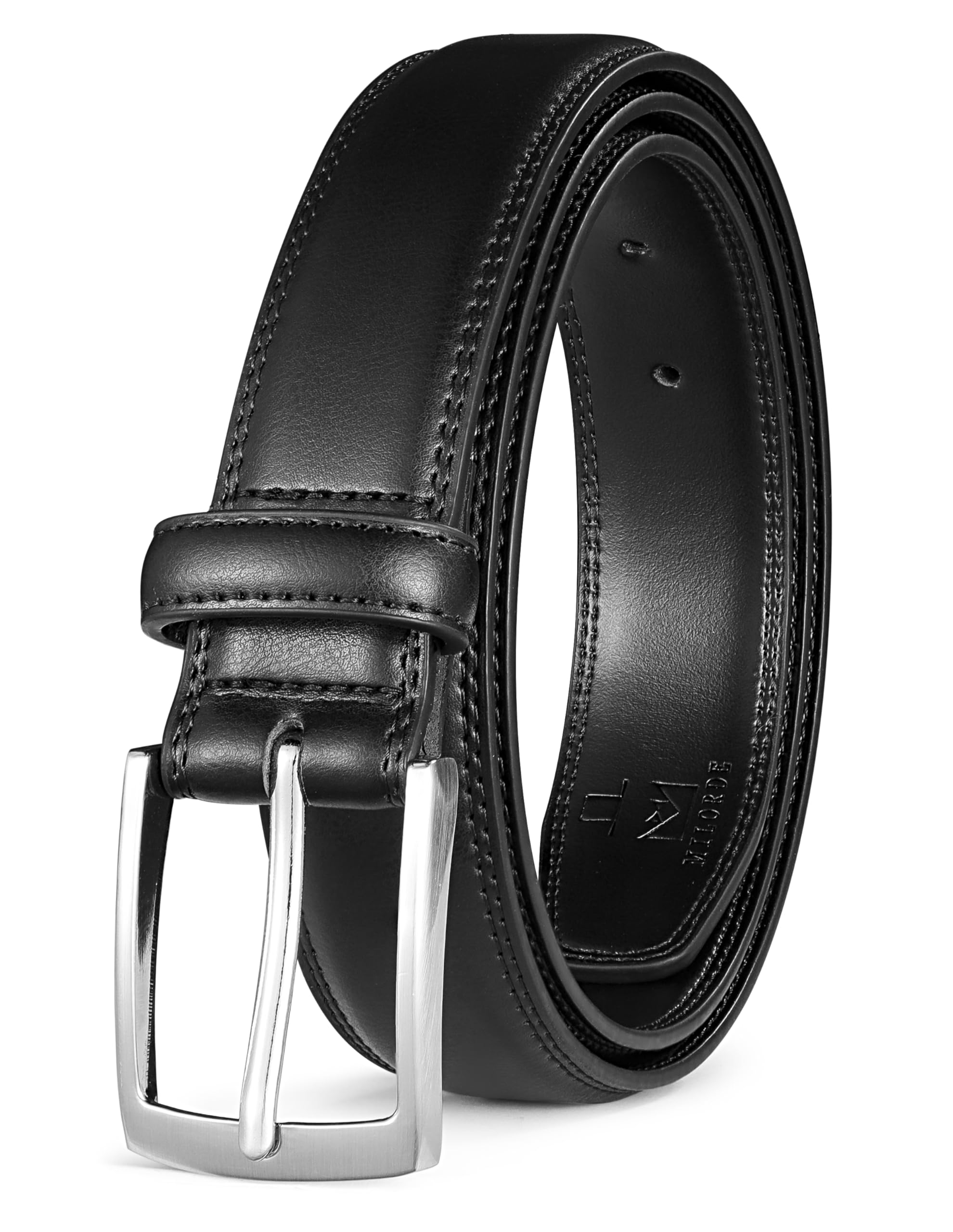 Milorde Men's Genuine Leather Dress Belt, Handmade, 100% Cow Leather, Fashion & Classic Designs for Work Business and Casual