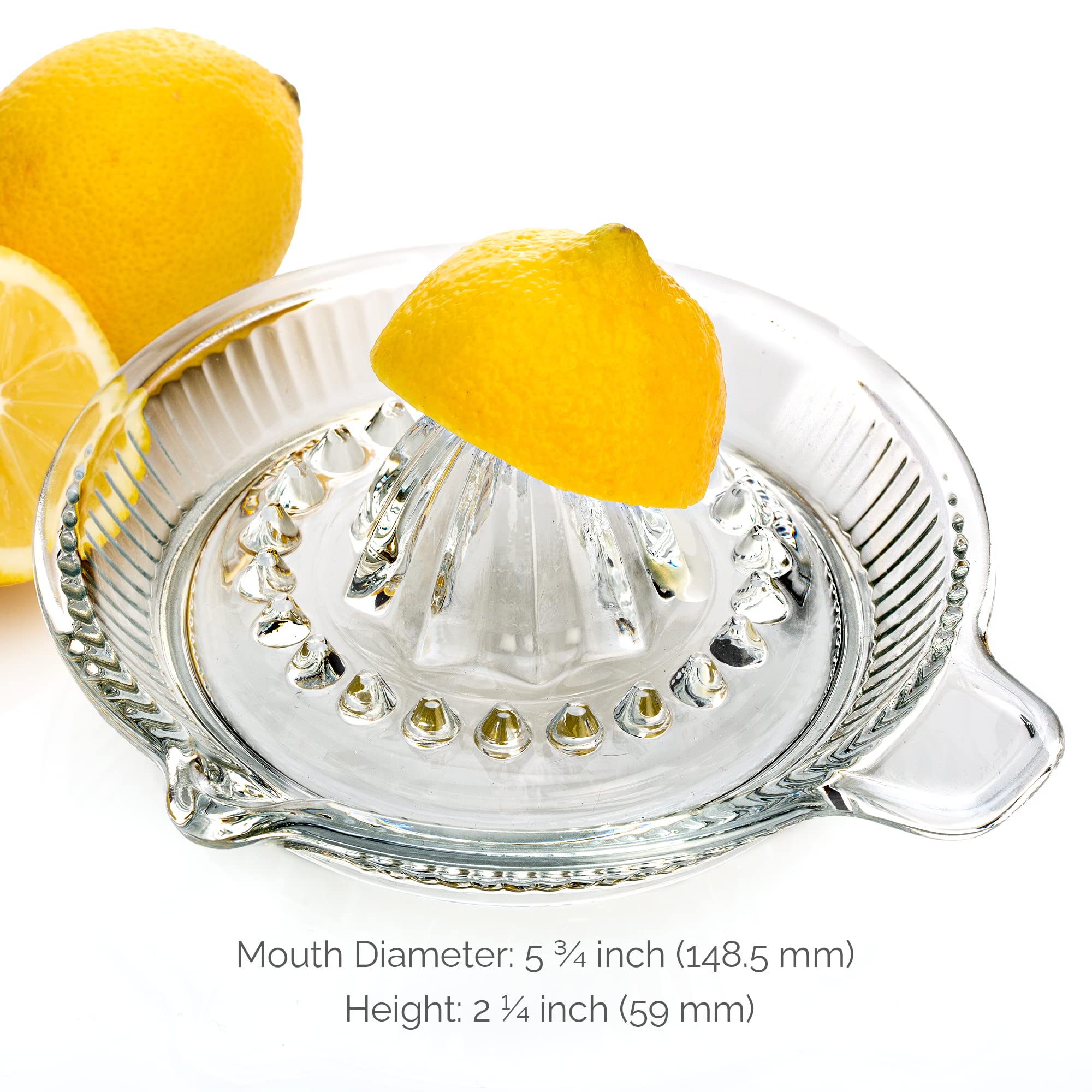 Crystalia Lemon Squeezer, Small Citrus Juicer, Extractor Manual Hand