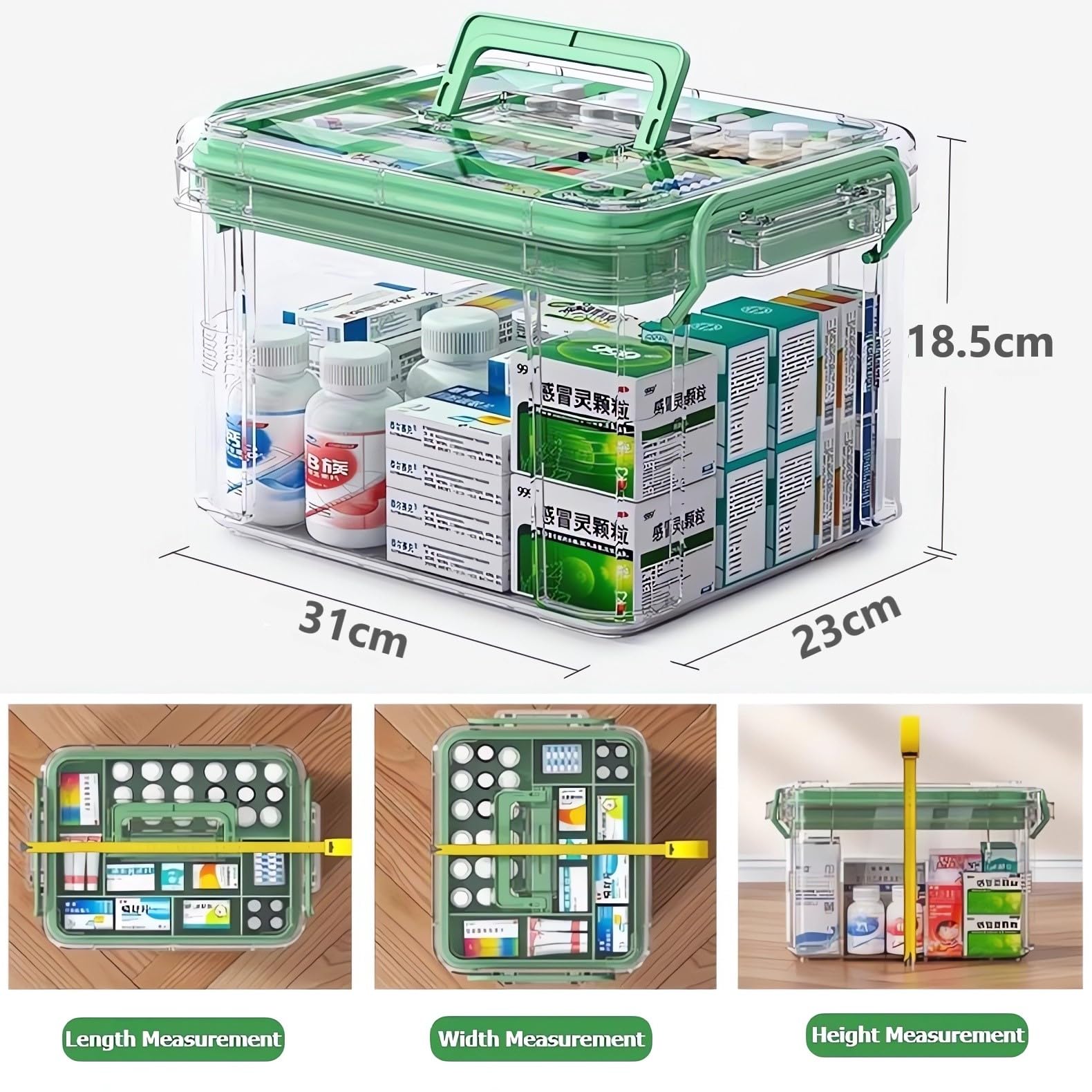 Armoires à pharmacie NAFE 2 Couches boîte à médicaments avec poignée