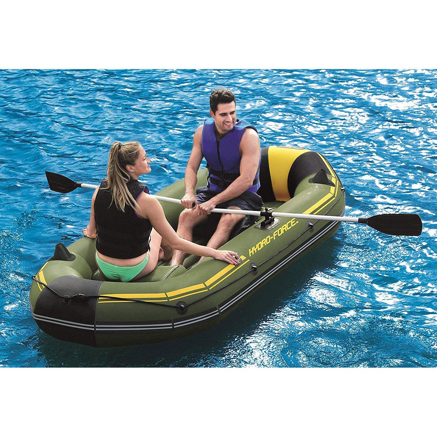Bestway Hydro Force Marine Pro 115" Inflatable 2 Person Fishing Boat