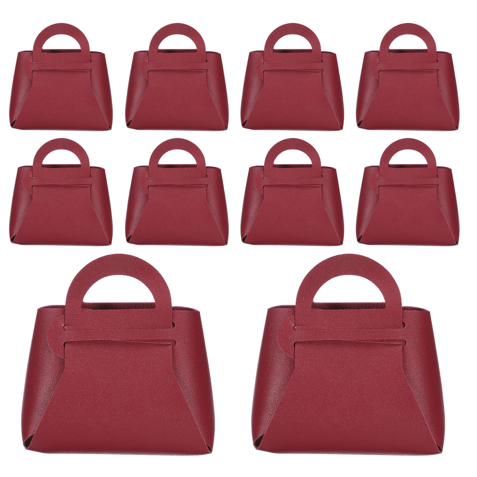 Boîtes cadeaux en cuir synthétique rouge chic avec ruban pour vos fêtes