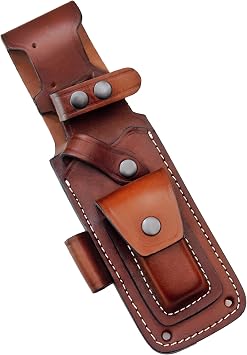 Ottoza TOP GRAIN Leather Knife Sheaths for Fixed Blade Knives, Leather Knife Sheath for Belt, Leather Knife Holster Belt Knife Holder, Vertical Knife Sheath for Belt No207