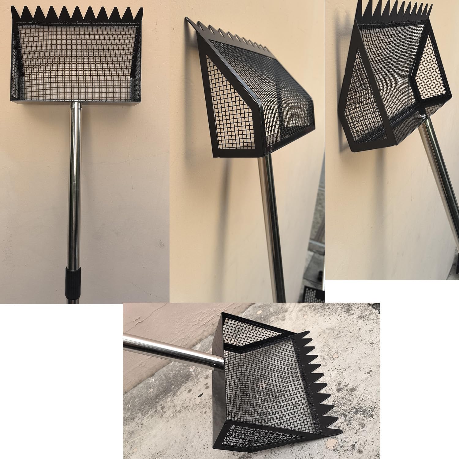 Hühnerkotschaufel Aus Metall – Siebschaufel Mit Antihaft-Oberfläche Für Hühnerstall, Katzenklo & Sand (15x10cm)