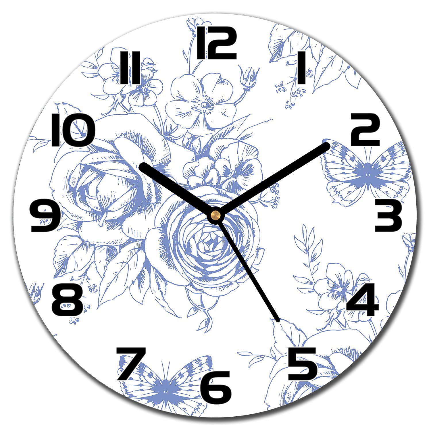 Horloge en verre de sécurité trempé Coloray 30 cm impression moderne haute définition