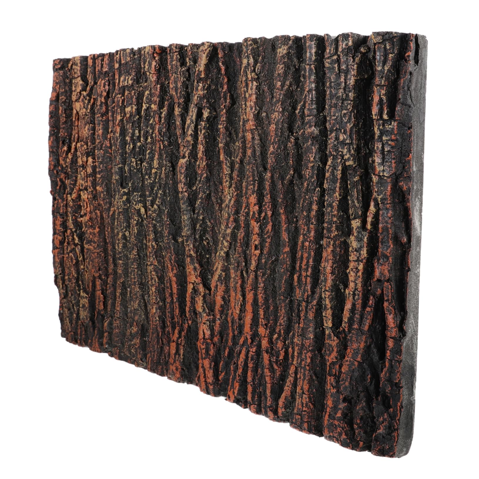 Totority 3D Oak Bark Aquarium Background Board Simulated Rock Slab Decor Reptile Tank Background