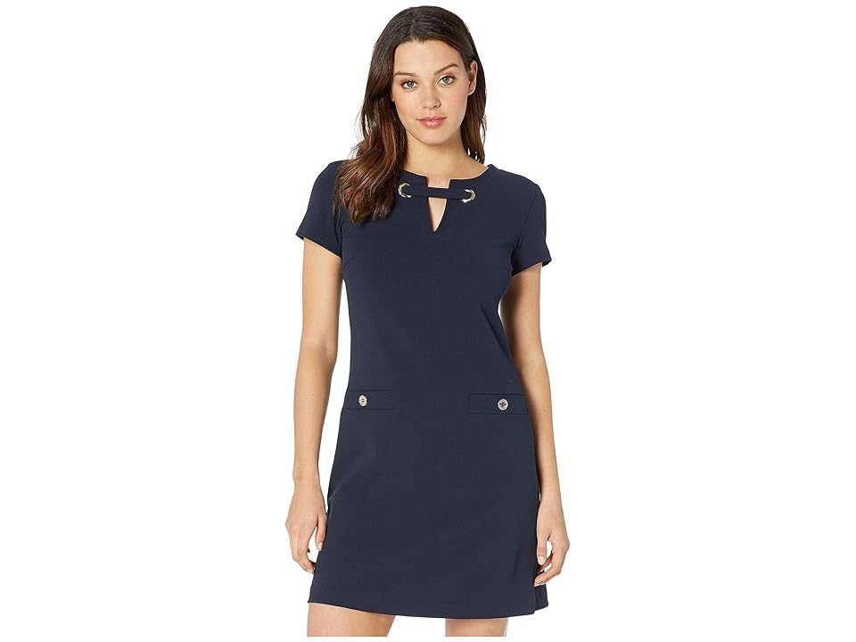 

Tommy Hilfiger Grommet Pocket Dress (Sky Captain) Women's Dress