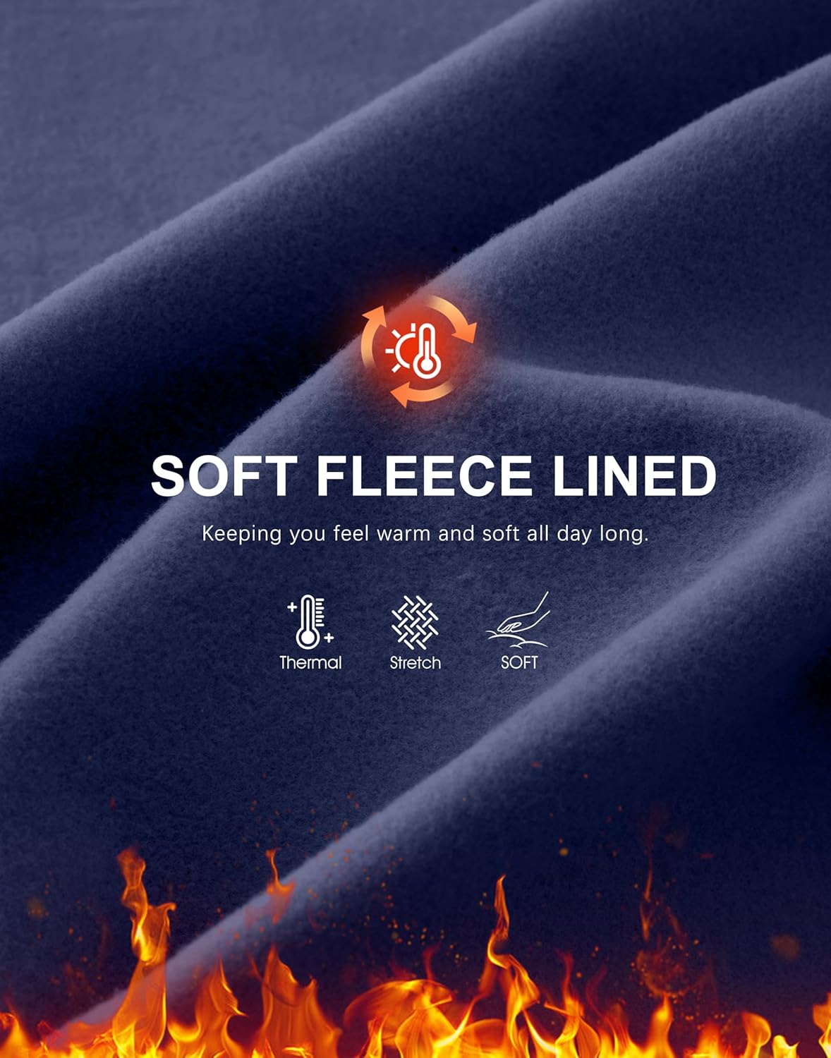 G Gradual Men's Fleece Joggers with Zipper Pockets Winter Warm Pants Water Resistant Athletic Workout Gym Sweatpants for Men - Image 5