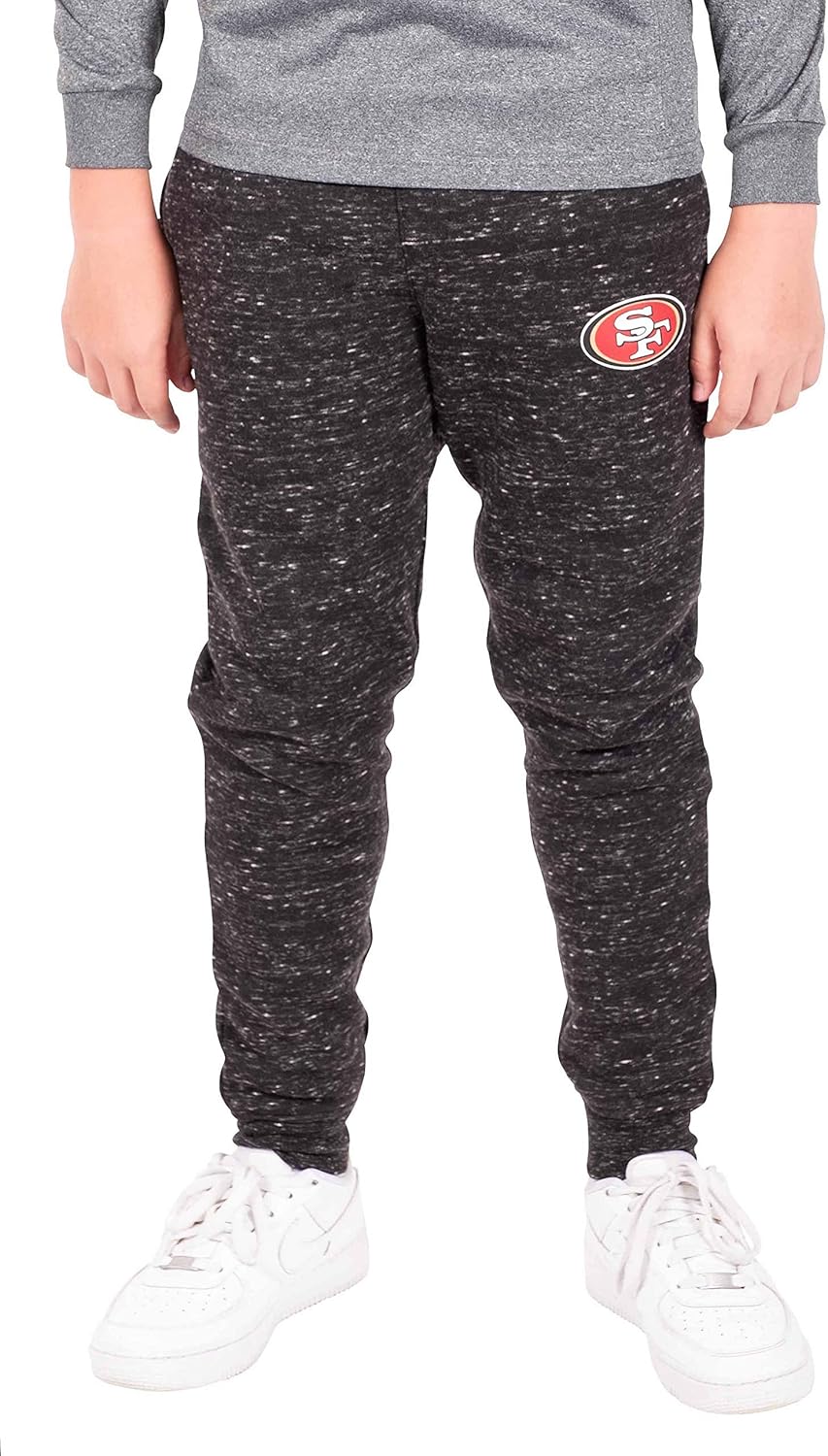 Ultra Game Boys' NFL Black Snow Fleece Jogger Sweatpants