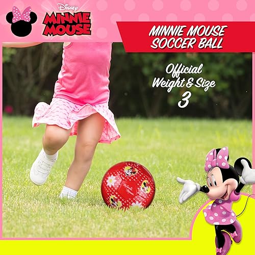 Miniatura 2 de Capelli Sport Disney Minnie Mouse - Balón de fútbol para niños, tallas 3, 5, fútbol con licencia oficial para niños y niñas, jóvenes jugadores de