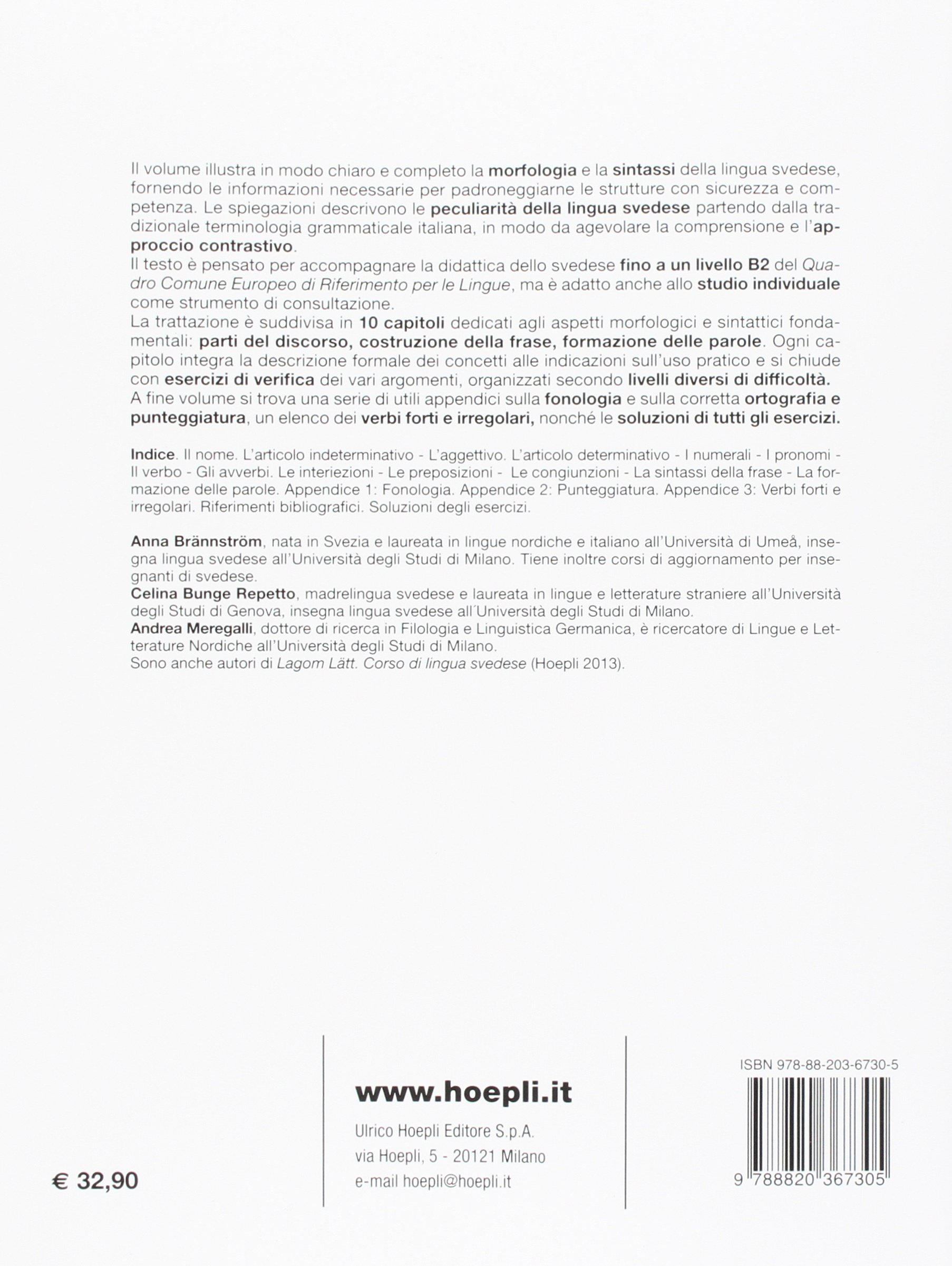 Grammatica svedese. Manuale di morfologia e sintassi con esercizi