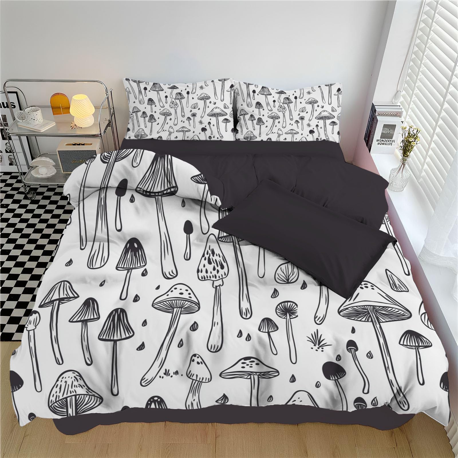 Housse de couette 200x200 microfibre 2 personnes lit moderne