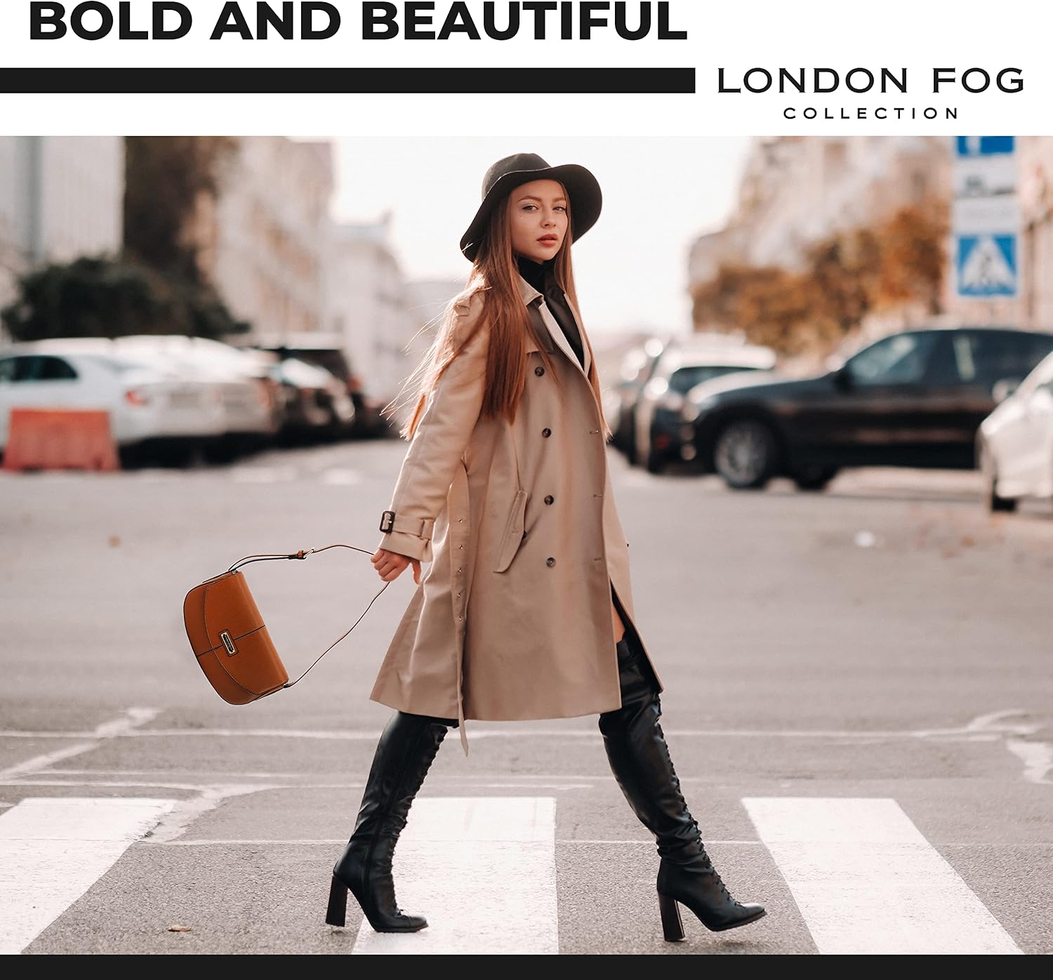 LONDON FOG ASTOR and IRIS Shoulder Bag for Women with Adjustable Strap