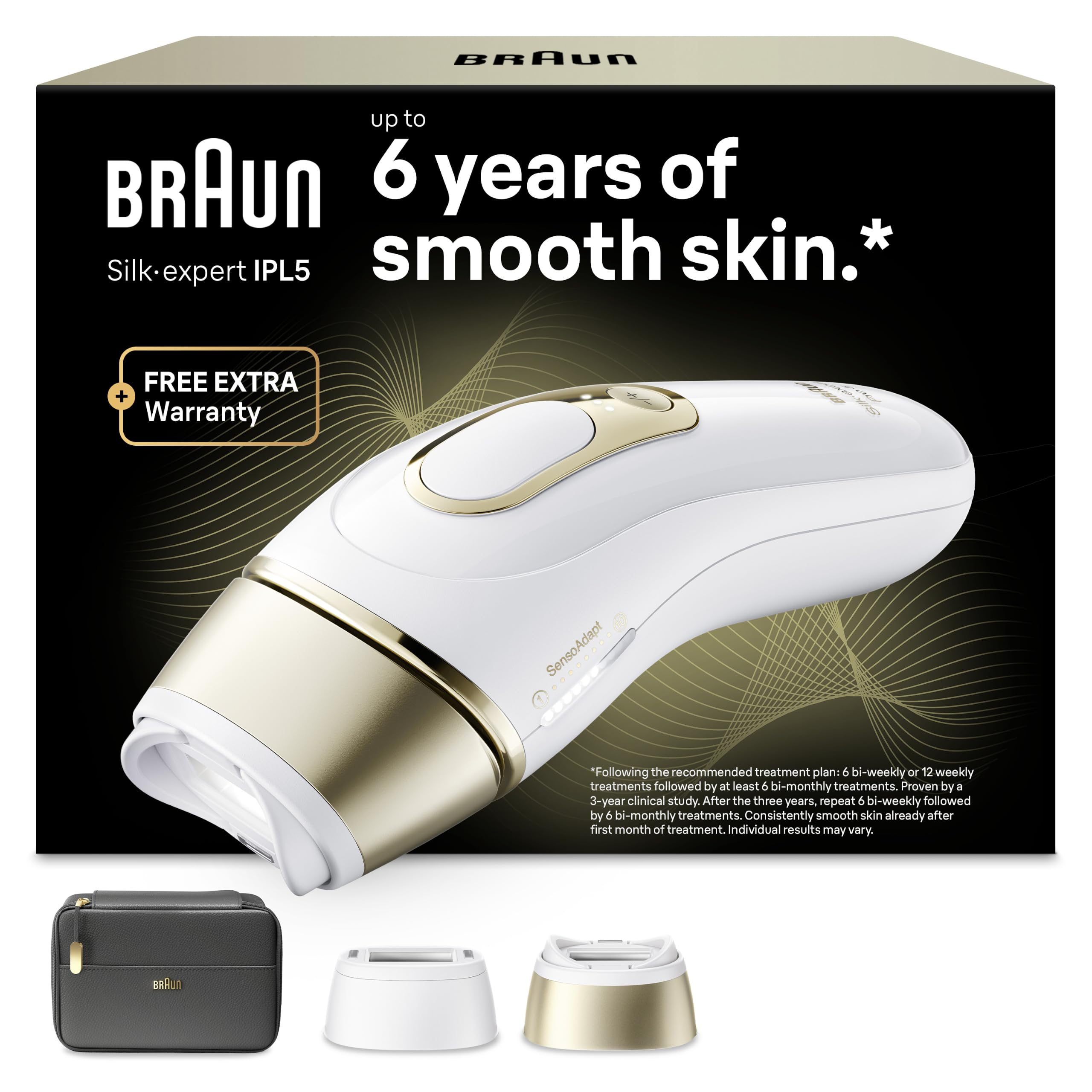 Braun  Silk·expert Pro 5, IPL Geräte Haarentfernung, PL5230, Weiß/Gold