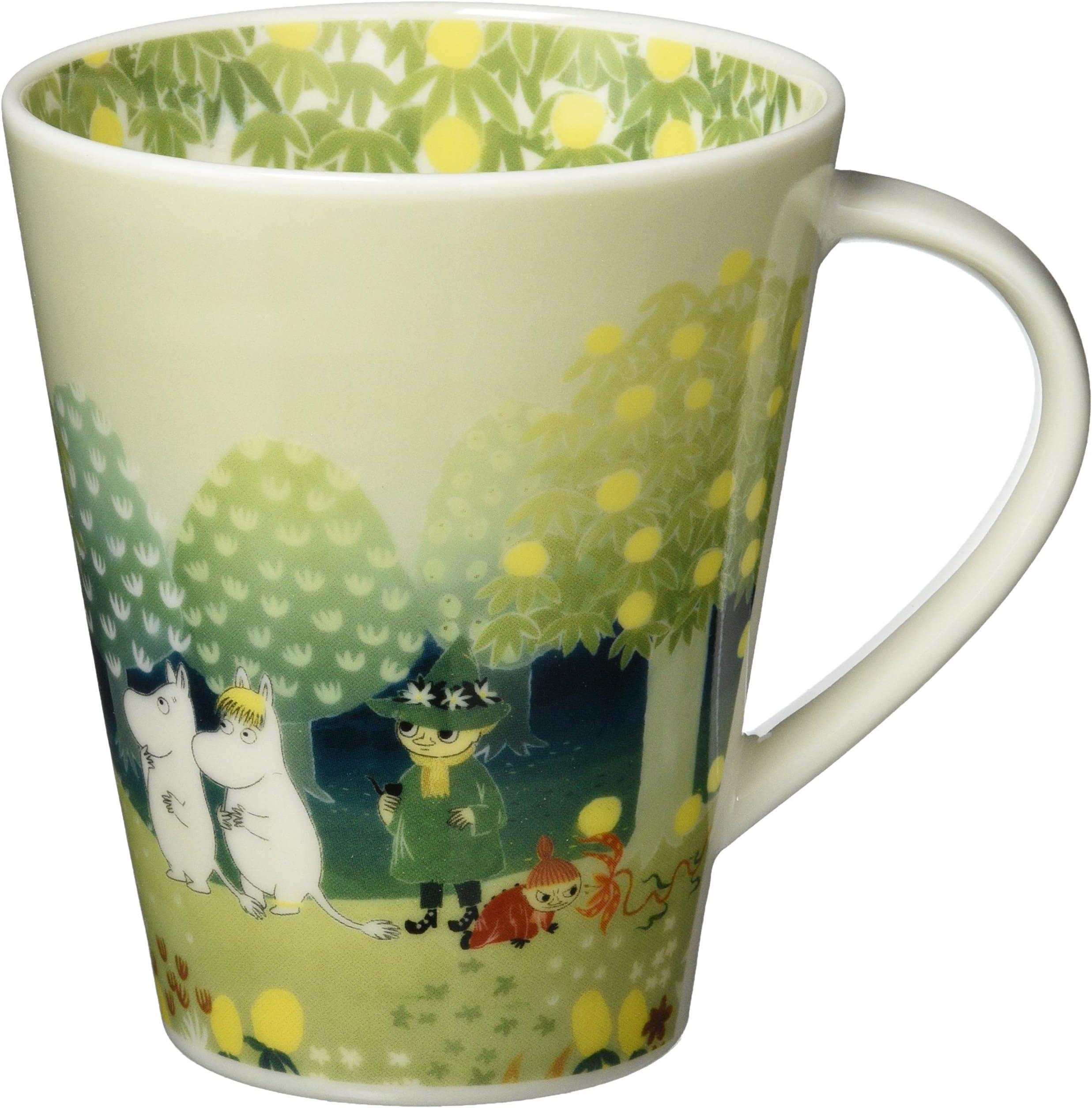 山加商店 Yamaka Shoten MM3201-35 Moomin Luonto Mug, Large, 16.9 fl oz (500 ml), Hill, Green, Moomin Goods, Scandinavian, Gift, Large, Tableware, Made in Japan