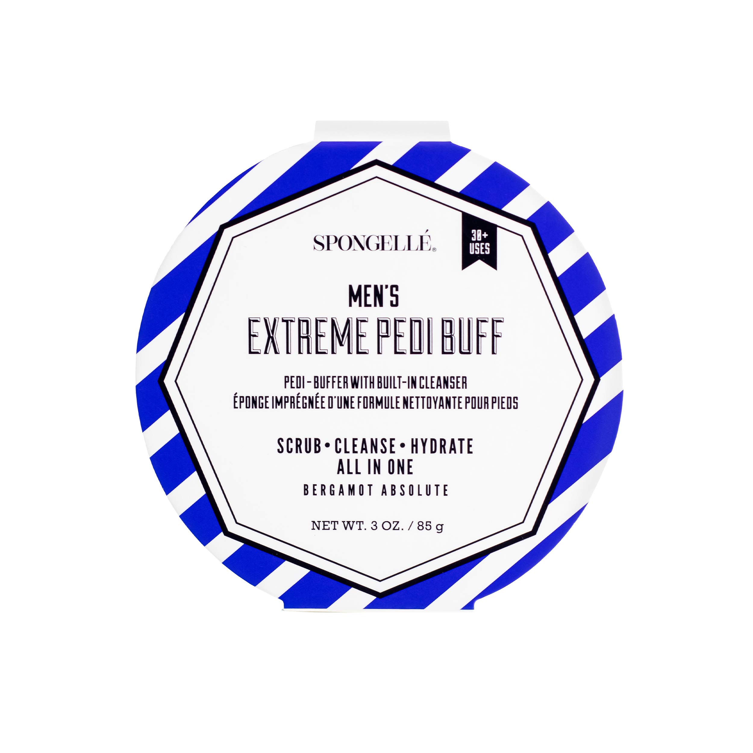 Spongellé Men's Extreme Pedi Buffer, Bergamot Absolute