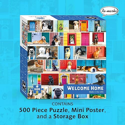 Miniatura 2 de Re-marks Welcome Home - Rompecabezas de 500 piezas con temática de perros para todas las edades