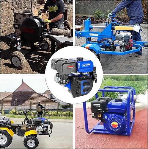 Vista 25 de Bilt Hard - Motor de gasolina de 7 caballos de fuerza con eje horizontal, motor de recambio OHV de grado industrial de 4 tiempos y 212 cc, eje