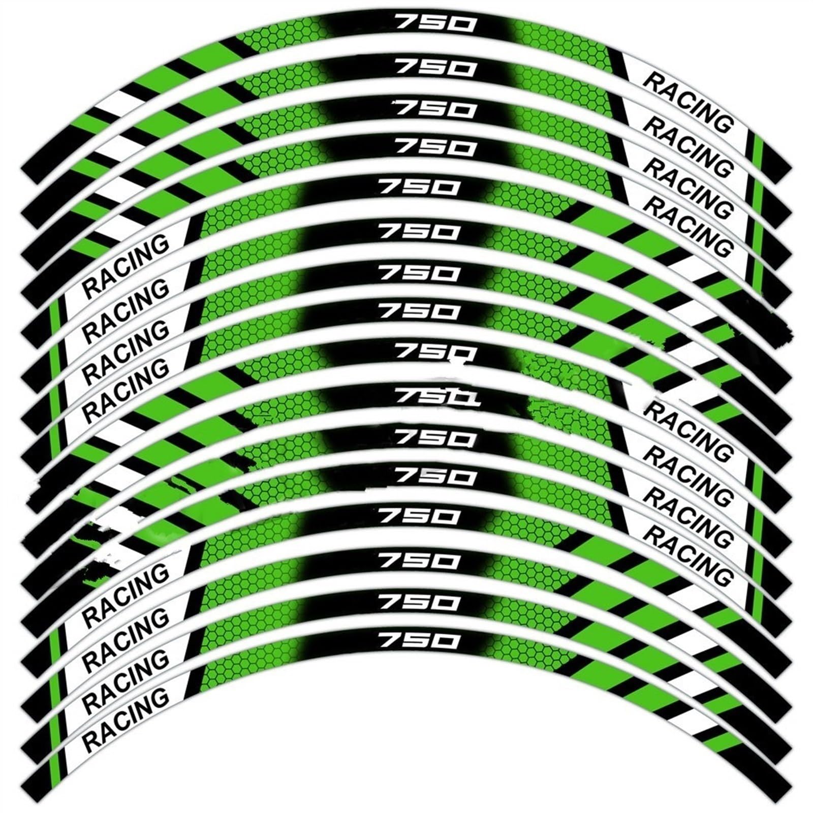 Motorcycle Accessories Wheel Stickers Reflective Decals Rims for Kawasaki for Z750 for for Z 750(Color6)