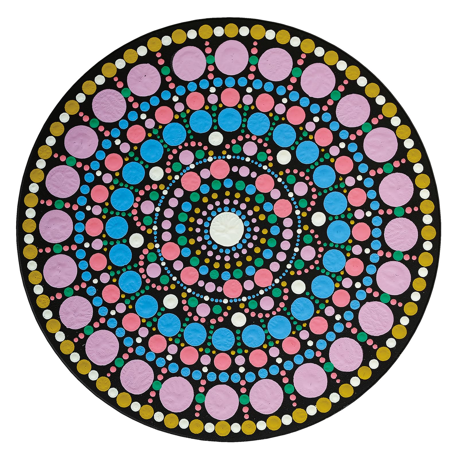 Aladine 85501 - Kit de mandala, 20 cm, diseño de mandala y soporte de madera