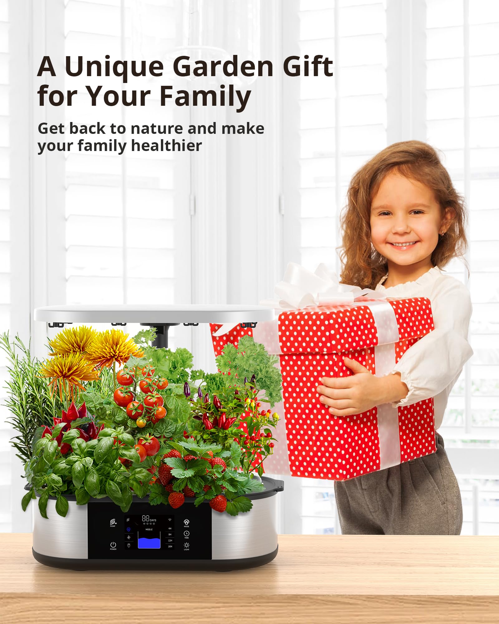 GarveeLife WLAN Leises Hydroponik Anzuchtsystem 12 Kapseln Bis 76cm Höhe