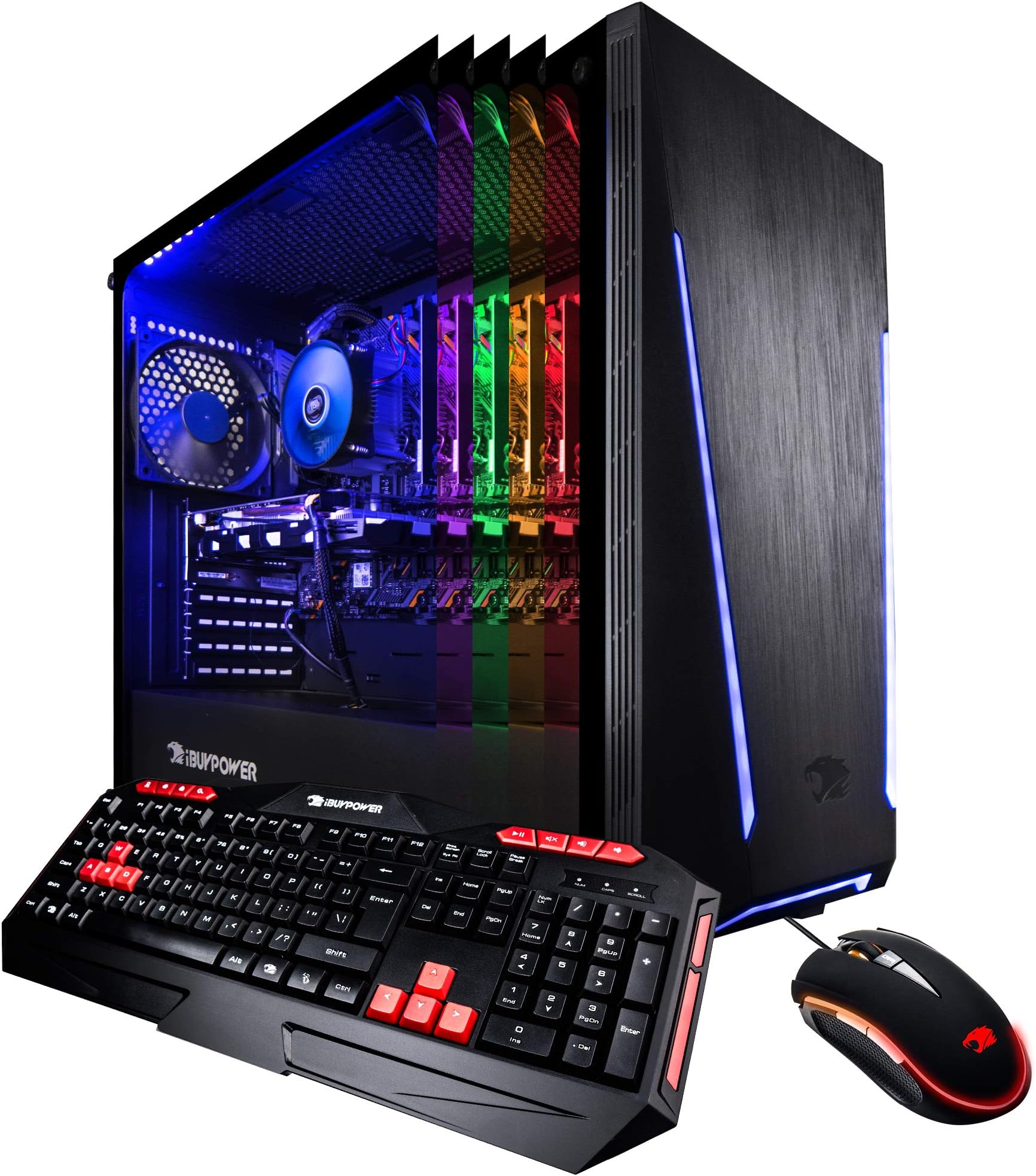 iBUYPOWER Elite Gaming PC Desktop Computer Trace2 090A (AMD Ryzen 5 2600 3.4GHz, NVIDIA Geforce GTX 1660 6GB, 1TB HDD, 240GB SSD, 8GB DDR4 RAM, WiFi Included, Win 10 Home 64-bit) Black