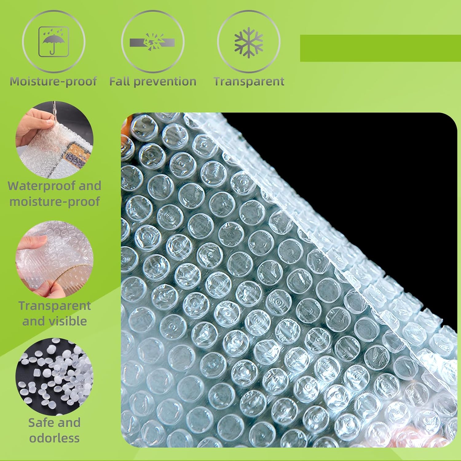 Bubble Pouches Wrap, Clear Not Self-Seal Bubble Out Bags with Double Walled Cushioning, Ideal for Packing, Shipping, Storage, Moving (5PCS-28x40Inches)
