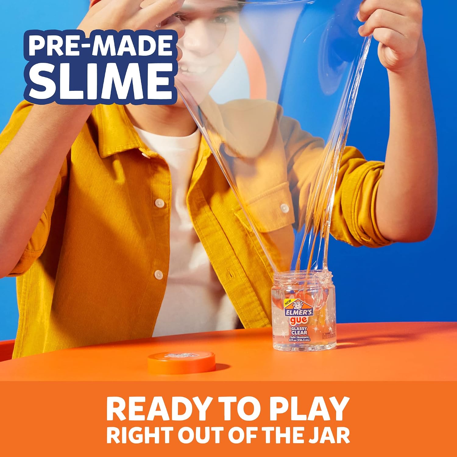 Elmer's Gue Premade Slime, Glassy Clear Slime, Great For Mixing In Add-ins, 1 Count