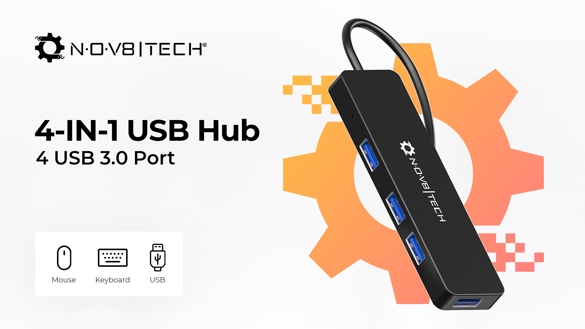 Hub USB 3.0 A 4 Porte Staples Con Ricarica Rapida - Nuovo, Cavo 0.5 Ft, Portatile