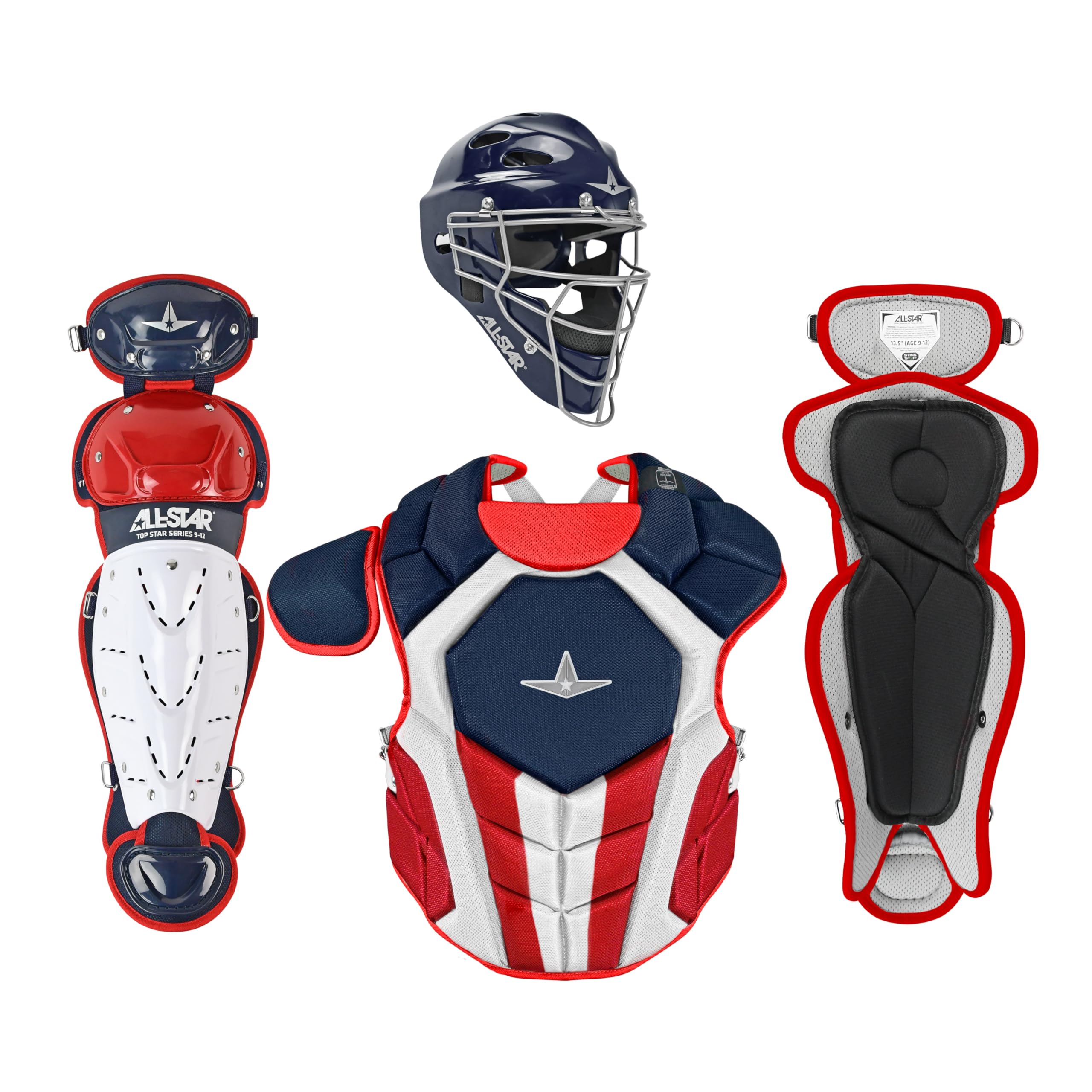 All-Star Top Star Series Baseball Catching Equipment Kit, Meets NOCSAE Standard